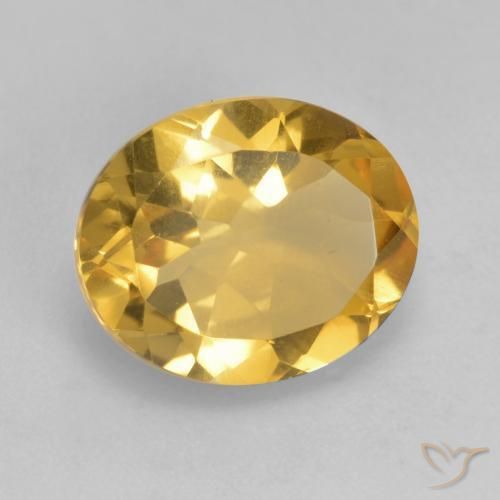 9,17 ctw natürlicher Mittelgold Citrin, Oval, VS