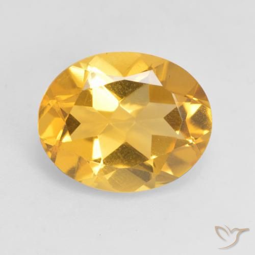 3.17ct Natürlicher Mittelgold Citrin, Oval, VVS-VS