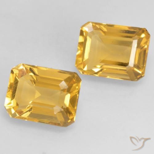 3.38 ct natürliche Tiefes Goldorange Citrin-Edelsteine, Oktagonschliff, VVS-VS