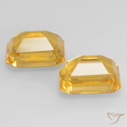 3.38 ct natürliche Tiefes Goldorange Citrin-Edelsteine, Oktagonschliff, VVS-VS