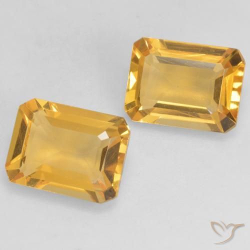 2.70 ct natürliche Tiefes Gold Citrin-Edelsteine, Oktagonschliff, VVS-VS