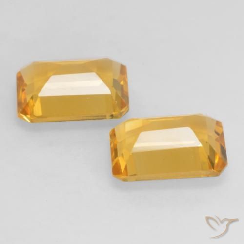 2.70 ct natürliche Tiefes Gold Citrin-Edelsteine, Oktagonschliff, VVS-VS
