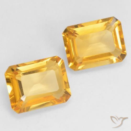 2.96 ct natürliche Dunkelgolden Citrin-Edelsteine, Oktagonschliff, VVS-VS