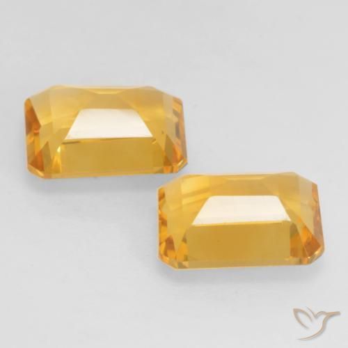 2.96 ct natürliche Dunkelgolden Citrin-Edelsteine, Oktagonschliff, VVS-VS