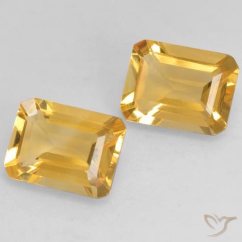 2.67 ct natürliche Tiefes Gold Citrin-Edelsteine, Oktagonschliff, VVS-VS