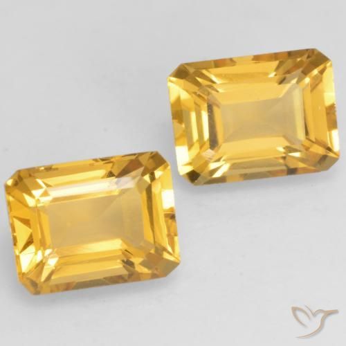 3.43 ct natürliche Golden Citrin-Edelsteine, Oktagonschliff, VVS-VS