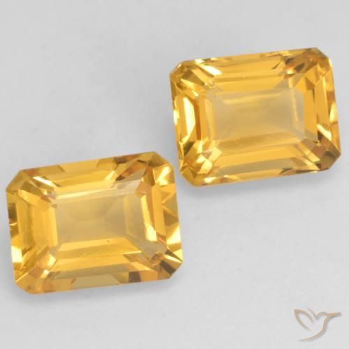 3.21 ct natürliche Helles Gold Citrin-Edelsteine, Oktagonschliff, VVS-VS