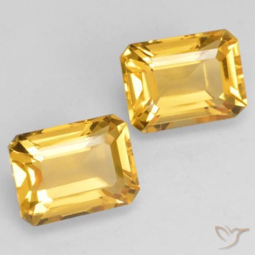 3.40 ct natürliche Helles Gold Citrin-Edelsteine, Oktagonschliff, VVS-VS