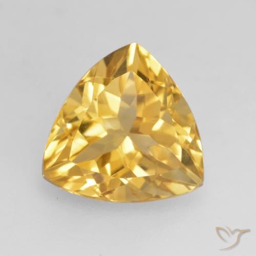 2.29ct Natürlicher Mittelgold Citrin, Trillion, VVS-VS