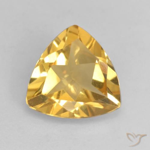 1.96ct Natürlicher Mittelgold Citrin, Trillion, VVS-VS