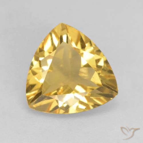 2.02ct Natürlicher Golden Citrin, Trillion, VVS-VS