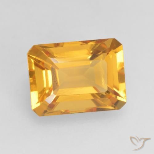 9,17 ctw natürlicher Mittel-Helles Orange-Gold Citrin, Oktagonschliff, VVS-VS