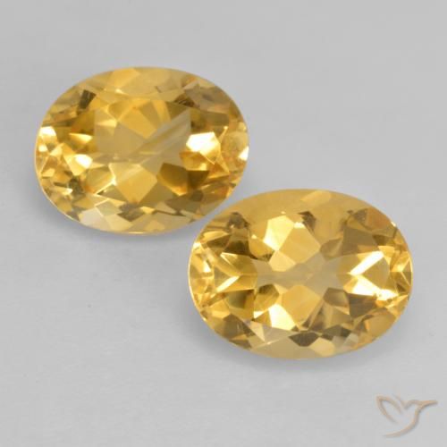 3.57ctw Natürlicher gold-orange Citrin, Oval, VS