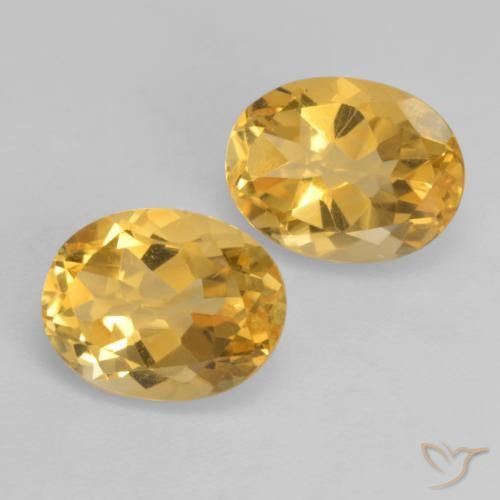 3.57 ct natürliche gold-orange Citrin-Edelsteine, Oval, VS