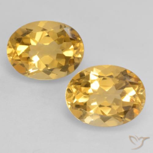 3.42ctw Natürlicher Tiefes Goldorange Citrin, Oval, VVS-VS