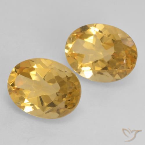 3.42 ct natürliche Tiefes Goldorange Citrin-Edelsteine, Oval, VVS-VS