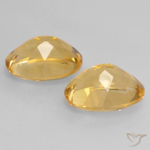 3.42 ct natürliche Tiefes Goldorange Citrin-Edelsteine, Oval, VVS-VS