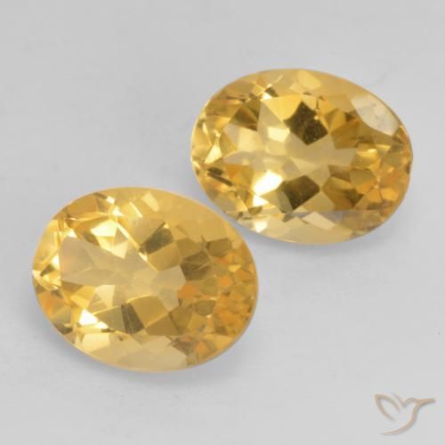 3.45 ct natürliche gold-orange Citrin-Edelsteine, Oval, VVS-VS