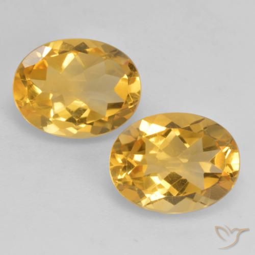 3.07 ct natürliche gold-orange Citrin-Edelsteine, Oval Schliff, VVS-VS
