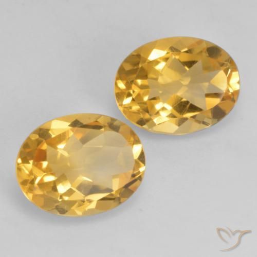 3.07 ct natürliche gold-orange Citrin-Edelsteine, Oval Schliff, VVS-VS