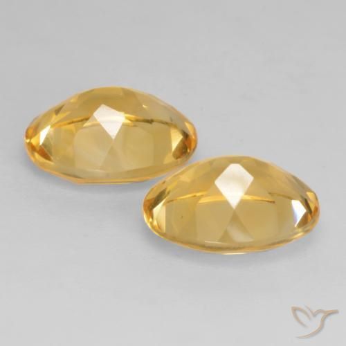 3.07 ct natürliche gold-orange Citrin-Edelsteine, Oval Schliff, VVS-VS