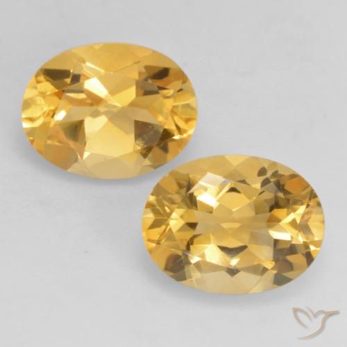 3.52ctw Natürlicher gold-orange Citrin, Oval, VVS-VS