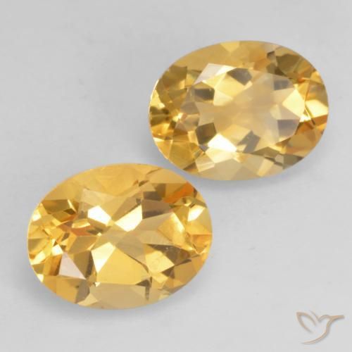 3.52 ct natürliche gold-orange Citrin-Edelsteine, Oval, VVS-VS