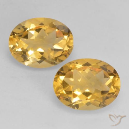 3.37ctw Natürlicher Mittelgold Citrin, Oval, VVS-VS