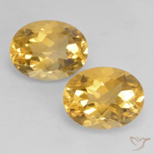 3.51ctw Natürlicher gold-orange Citrin, Oval, VVS-VS