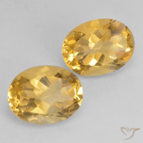 3.51 ct natürliche gold-orange Citrin-Edelsteine, Oval, VVS-VS