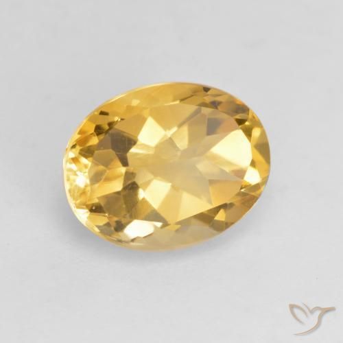 9,17 ctw natürlicher Mittelgold Citrin, Oval, VVS-VS