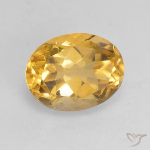 9,17 ctw natürlicher Mittel-Dunkelgold Citrin, Oval, VVS-VS