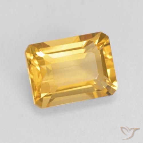9,17 ctw natürlicher Mittel-Dunkelgold Citrin, Oktagonschliff, VVS-VS