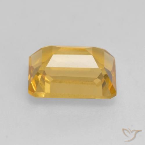 9,17 ctw natürlicher Mittel-Dunkelgold Citrin, Oktagonschliff, VVS-VS
