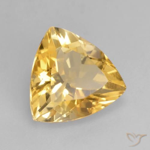 9,17 ctw natürlicher gold-orange Citrin, Trillion, VVS-VS