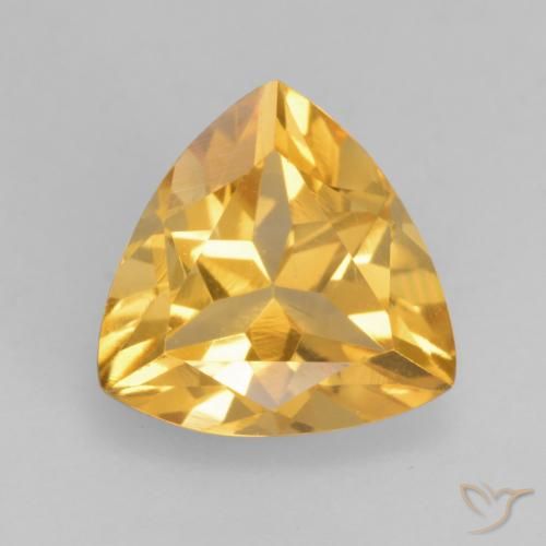 1.68ct Natürlicher gold-orange Citrin, Trillion, VS