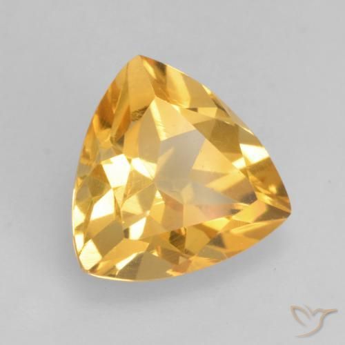 9,17 ctw natürlicher gold-orange Citrin, Trillion, VS