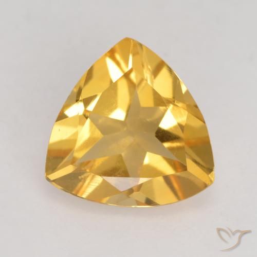 1.77ct Natürlicher Mittel-Dunkelgold Citrin, Trillion, VVS-VS