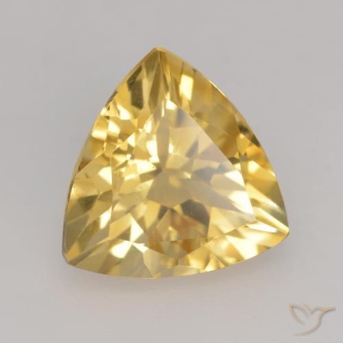 9,17 ctw natürlicher Mittleres Gold Citrin, Trillion, VVS-VS