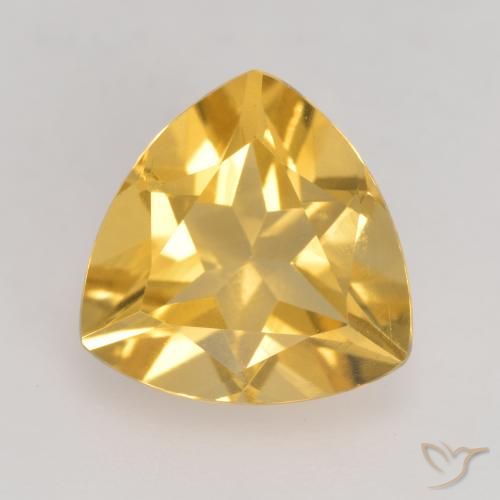 2.15ct Natürlicher Mittelgold Citrin, Trillion, VVS-VS