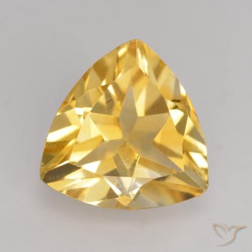 2.14ct Natürlicher Helles Gold Citrin, Trillion, VVS-VS