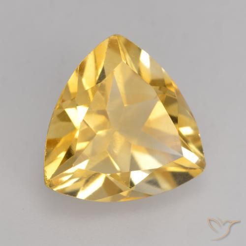 9,17 ctw natürlicher Helles Gold Citrin, Trillion, VVS-VS
