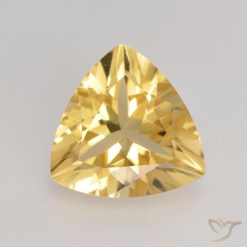 2.13ct Natürlicher Mittelhelles Gold Citrin, Trillion, VVS-VS
