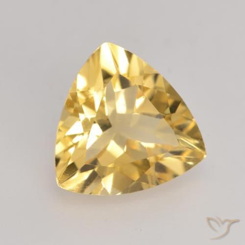 9,17 ctw natürlicher Mittelhelles Gold Citrin, Trillion, VVS-VS