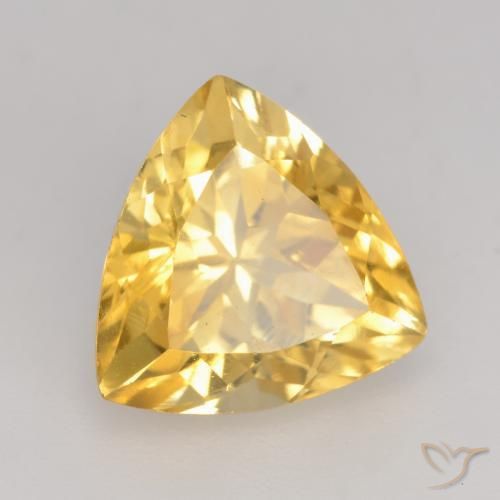 9,17 ctw natürlicher Mittleres Gold Citrin, Trillion, VVS-VS