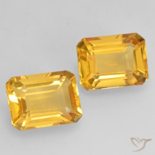 3.27 ct natürliche Helles Gold Citrin-Edelsteine, Oktagonschliff, VVS-VS