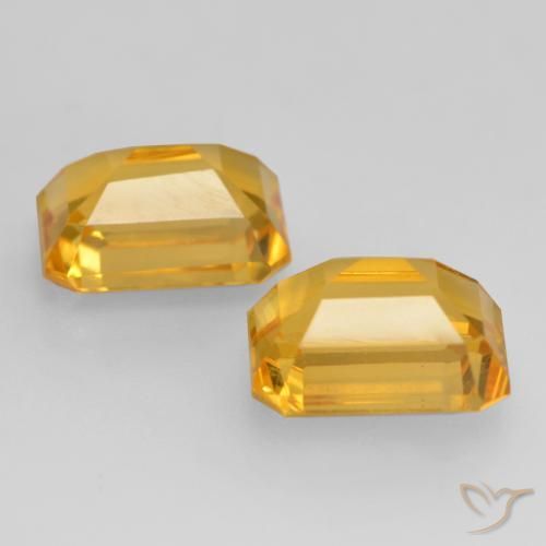 3.27 ct natürliche Helles Gold Citrin-Edelsteine, Oktagonschliff, VVS-VS
