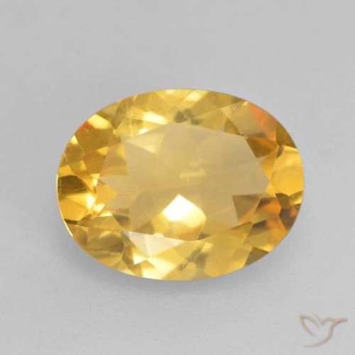 1.53ct Natürlicher Helles Gold Citrin, Oval, VS