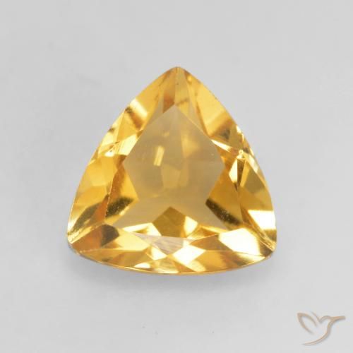 1.03ct Natürlicher Tiefes Goldorange Citrin, Trillion, VVS-VS