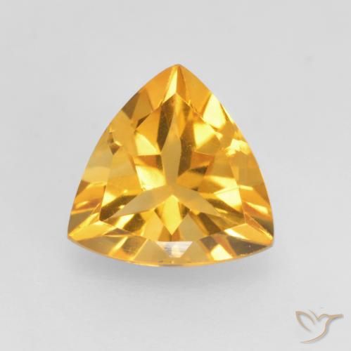 1.02ct Natürlicher gold-orange Citrin, Trillion, VVS-VS
